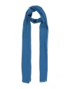 Ferragamo Woman Scarf Slate Blue Size - Silk