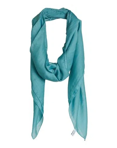 Ferragamo Woman Scarf Turquoise Size - Cashmere, Silk In Blue