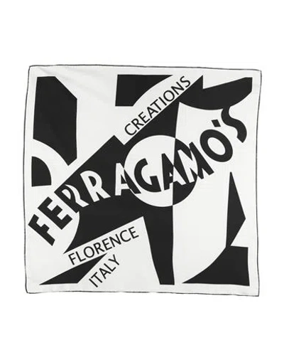 Ferragamo Woman Scarf White Size - Silk