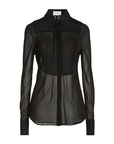 Ferragamo Woman Shirt Black Size 12 Viscose, Cotton