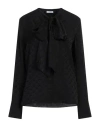 Ferragamo Woman Shirt Black Size 8 Silk In Black