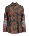 Ferragamo Woman Shirt Charcoal Size 10 Cotton In Grey