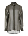 Ferragamo Woman Shirt Deep Teal Size 8 Silk In Green