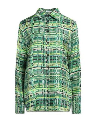 Ferragamo Woman Shirt Green Size 6 Silk
