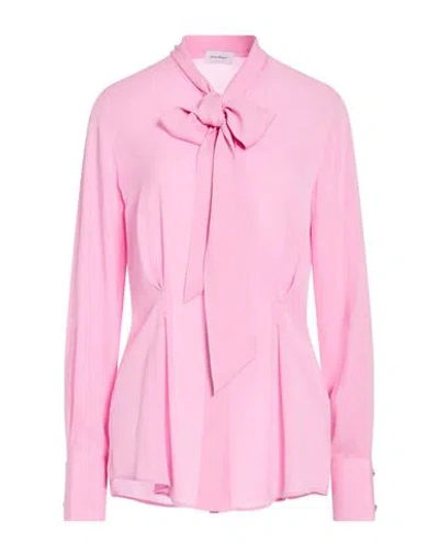 Ferragamo Woman Shirt Pink Size 10 Silk