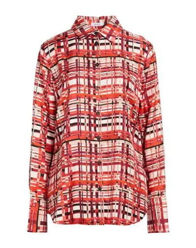 Ferragamo Woman Shirt Red Size 12 Silk