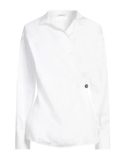 Ferragamo Woman Shirt White Size 8 Cotton