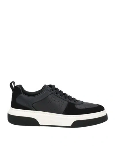 FERRAGAMO FERRAGAMO WOMAN SNEAKERS BLACK SIZE 8 CALFSKIN
