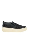 Ferragamo Cassina La Leather-trim Slip-on Sneaker In Black