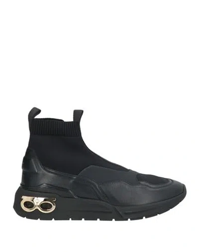 Ferragamo Gancini Sock Sneaker In Black