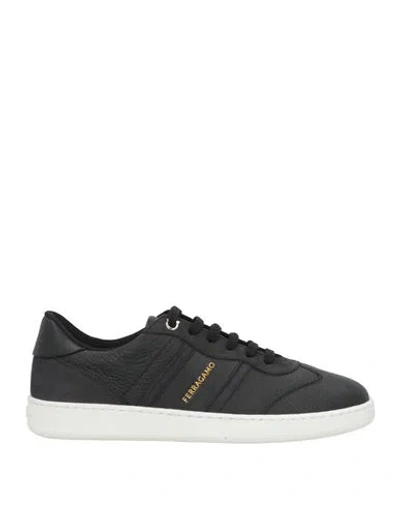 Ferragamo Woman Sneakers Black Size 9.5 Calfskin