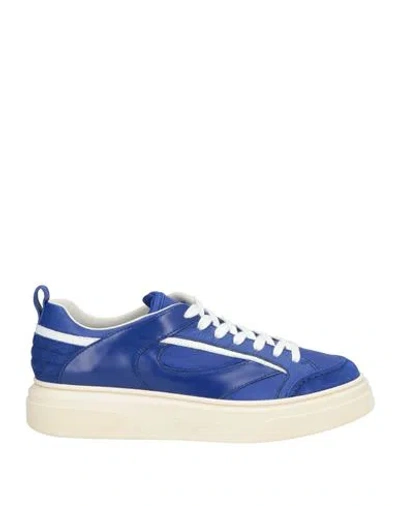 Ferragamo Woman Sneakers Bright Blue Size 7.5 Calfskin