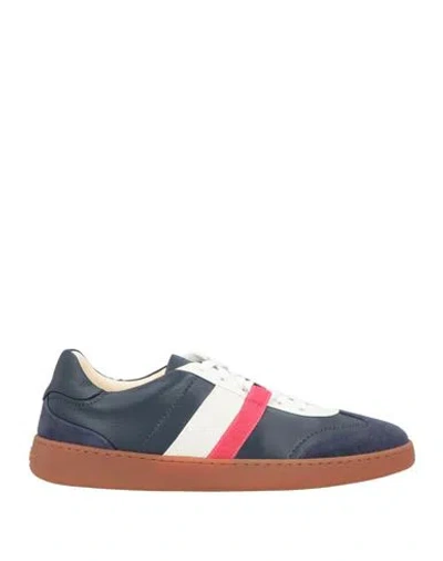Ferragamo Woman Sneakers Navy Size 8 Leather In Blue