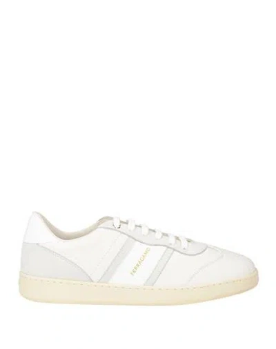 Ferragamo Woman Sneakers Off White Size 5.5 Calfskin In Multi