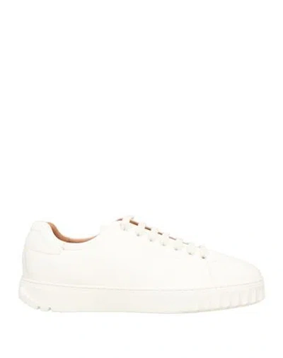 Ferragamo Woman Sneakers Off White Size 6 Leather