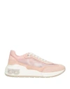 Ferragamo Woman Sneakers Pink Size 8 Calfskin, Textile Fibers In Pink