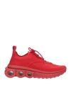Ferragamo Woman Sneakers Red Size 8 Textile Fibers In Red