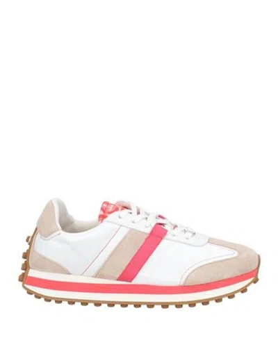 FERRAGAMO FERRAGAMO WOMAN SNEAKERS WHITE SIZE 5 CALFSKIN, ACRYLIC