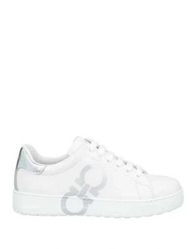 FERRAGAMO FERRAGAMO WOMAN SNEAKERS WHITE SIZE 7 CALFSKIN