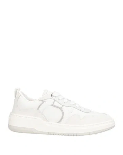 Ferragamo Woman Sneakers White Size 8 Calfskin