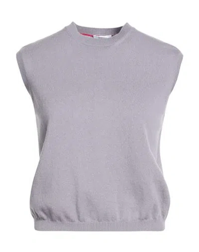 Ferragamo Woman Sweater Grey Size Xl Cashmere, Polyamide, Elastane In Gray
