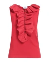 Ferragamo Woman Sweater Red Size S Virgin Wool, Silk, Polyamide, Polyurethane