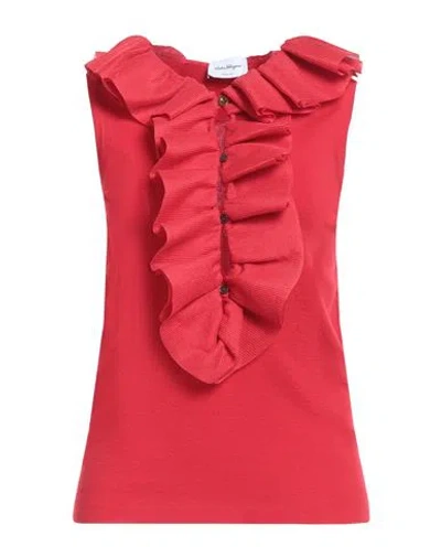 Ferragamo Woman Sweater Red Size S Virgin Wool, Silk, Polyamide, Polyurethane