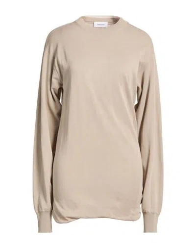 Ferragamo Woman Sweater Sand Size Xxl Cotton In Neutral