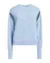 Ferragamo Arm Cutout Cashmere Blend Sweater In Blue