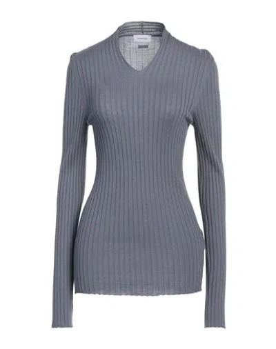 Ferragamo Woman Sweater Slate Blue Size Xl Virgin Wool