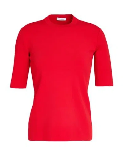 Ferragamo Woman Sweater Tomato Red Size Xl Viscose, Polyester, Polyamide, Elastane