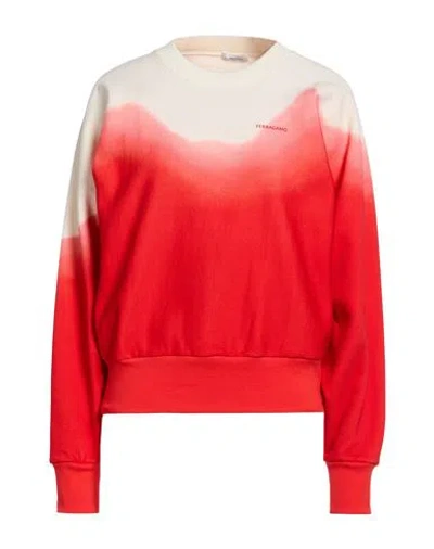 Ferragamo Woman Sweatshirt Red Size M Cotton