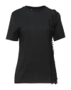 Ferragamo Woman T-shirt Black Size S Cotton, Viscose In Black