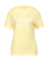 Ferragamo Woman T-shirt Pastel Yellow Size M Cotton