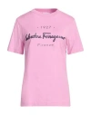 Ferragamo Woman T-shirt Pink Size L Cotton In Pink