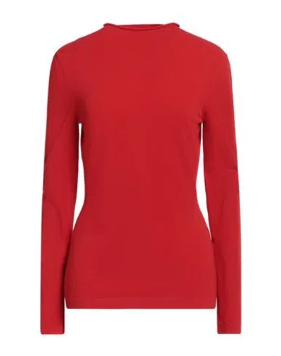 Ferragamo Woman T-shirt Red Size M Viscose, Polyamide, Polyester, Elastane