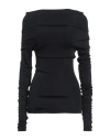Ferragamo Woman Top Black Size L Viscose, Polyamide, Polyurethane In Black