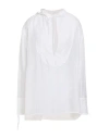 Ferragamo Woman Top White Size 6 Silk, Polyamide In White