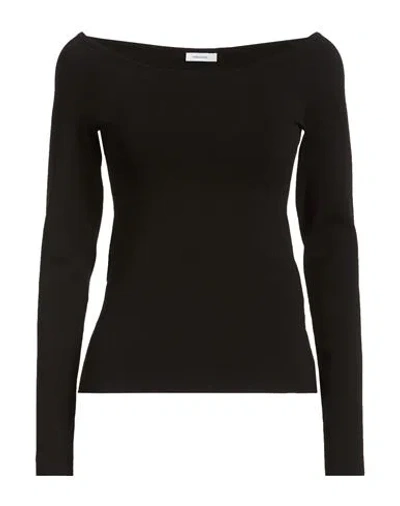 Ferragamo Woman T-shirt Black Size L Viscose, Polyester, Elastane