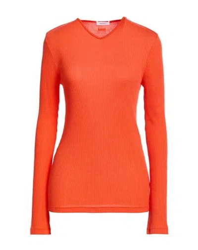 Ferragamo Woman T-shirt Coral Size Xl Silk, Cupro In Red