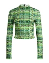 Ferragamo Technical Jersey Check Pattern Shirt In Green