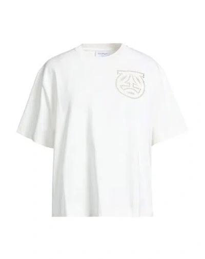 Ferragamo Woman T-shirt White Size L Cotton