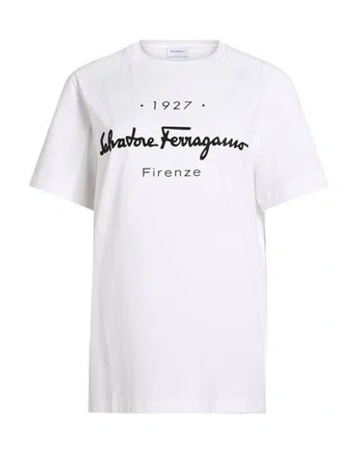 Ferragamo Woman T-shirt White Size Xl Cotton