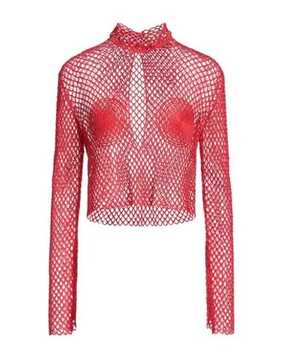 Ferragamo Woman Turtleneck Red Size M Viscose
