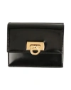 Ferragamo Woman Wallet Black Size - Calfskin In Black