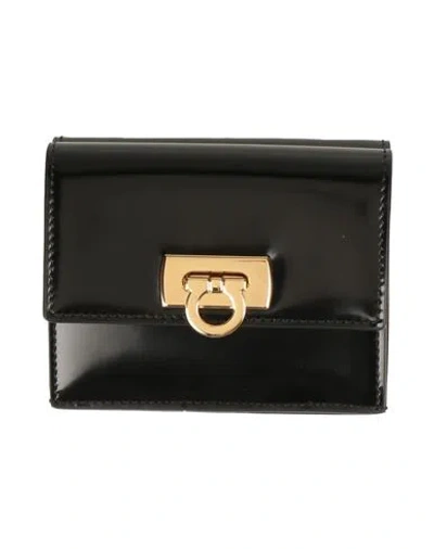 Ferragamo Woman Wallet Black Size - Calfskin