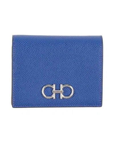 Ferragamo Woman Wallet Bright Blue Size - Calfskin