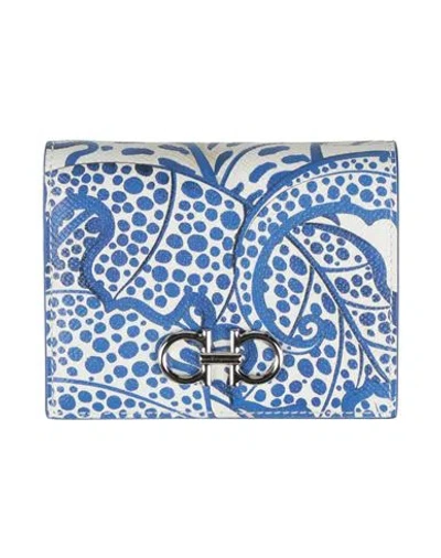 Ferragamo Woman Wallet Bright Blue Size - Calfskin