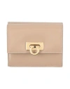 Ferragamo Woman Wallet Light Brown Size - Calfskin In Beige