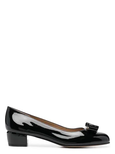 Ferragamo Women's 100% Leather Pumps In Black